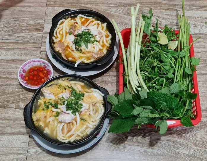 Các loại rau ăn kèm bánh canh cá lóc