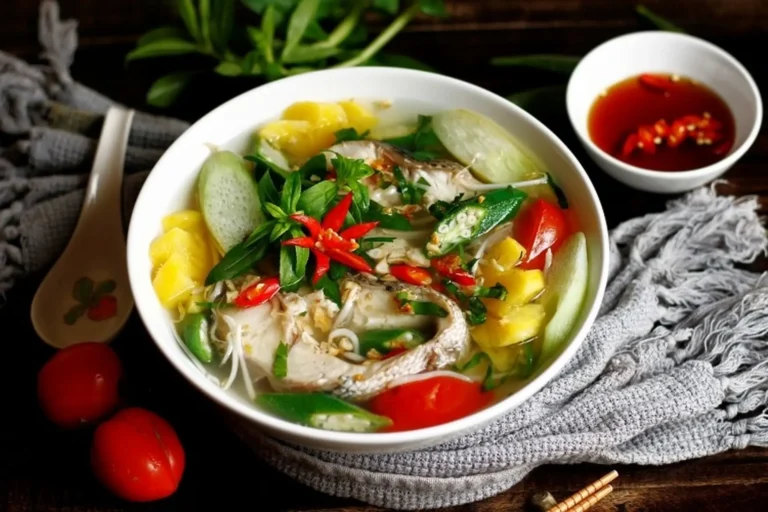 Canh Chua Cá Lóc Truyền Thống Rau Thơm