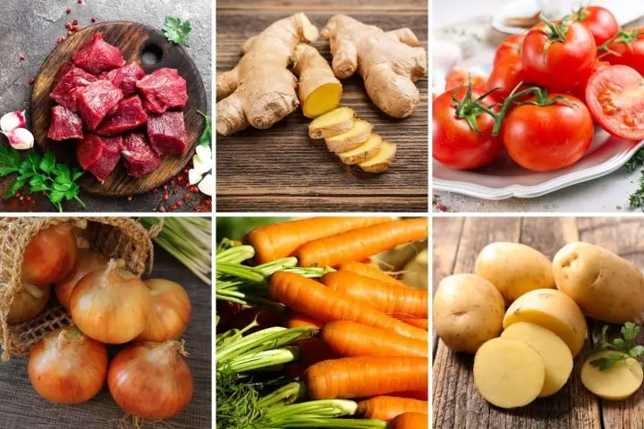 Rau củ tươi ngon cho Bò Sốt Vang