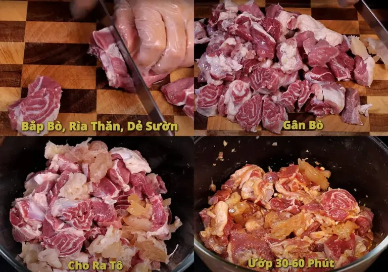 Thịt bò tươi ngon sơ chế sẵn sốt vang