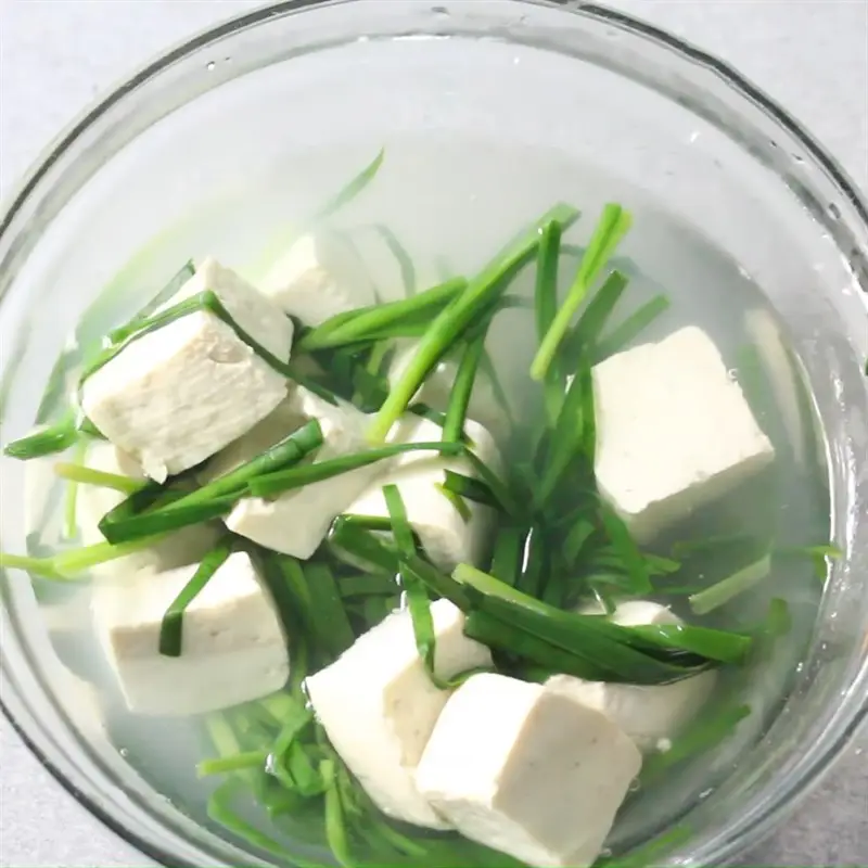 Canh hẹ đậu hũ