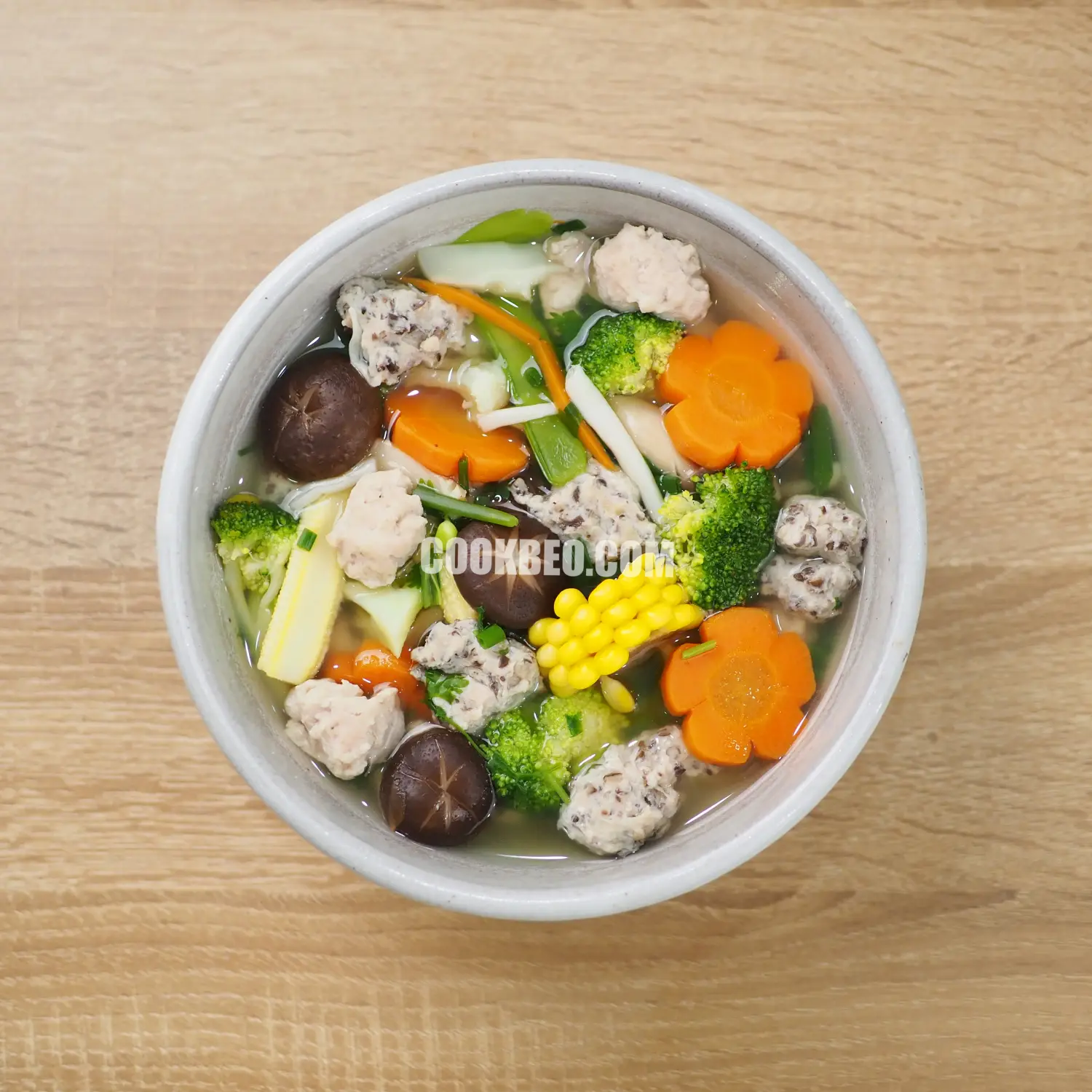 Nguyên Liệu Tươi Nấu Canh Mọc Rau Củ.