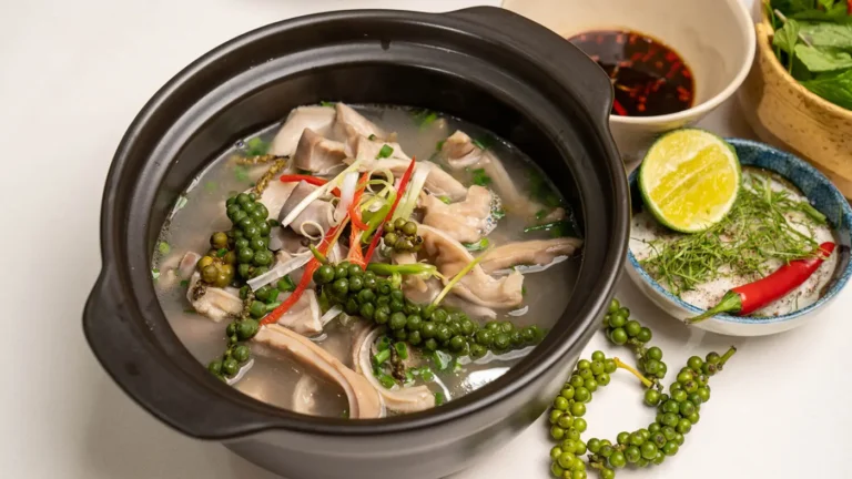 Bao tử hầm tiêu xanh: Nguyên liệu tươi ngon.