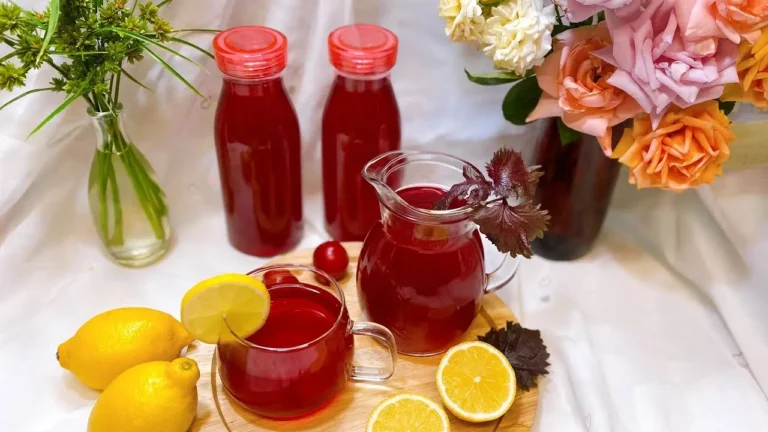 Tía tô tươi xanh, thức uống đẹp da