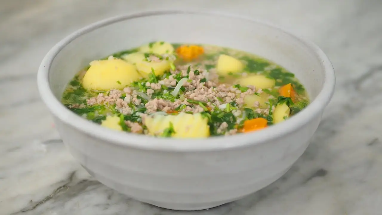 Canh Khoai Tây Thịt Băm Ngon Miệng