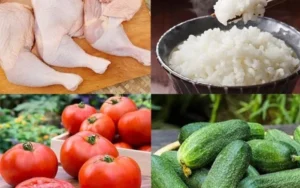 Nguyên liệu tươi ngon cơm gà xối mỡ.