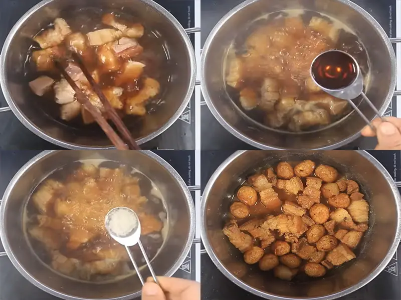 THỊT KHO TÀU NÓNG HỔI ĐANG SÔI TRÊN BẾP