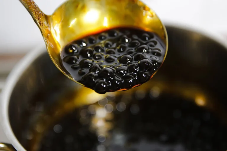 Chân châu đường đen dẻo dai, không dính