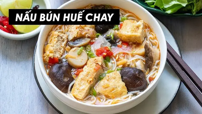 Bún cá chay thành phẩm hấp dẫn