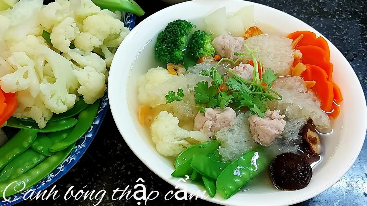 Canh bóng bì mọc tươi ngon