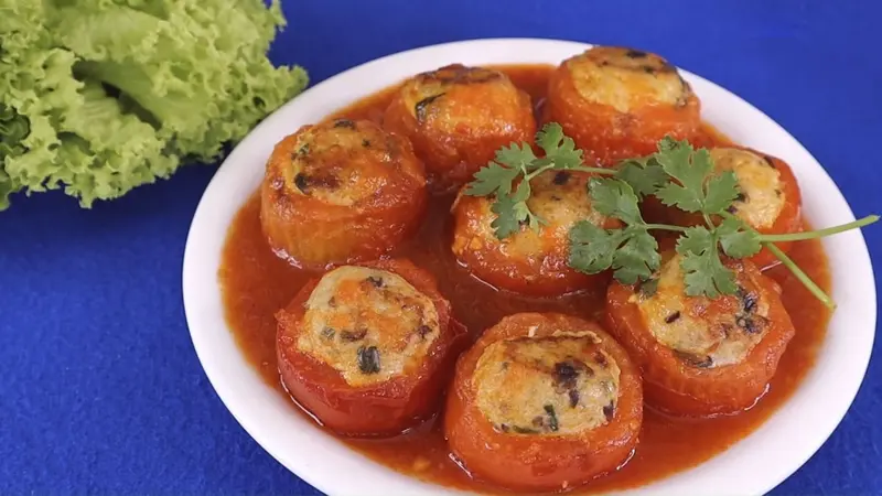 Bí quyết làm cà chua nhồi thịt thơm ngon chuẩn vị tại nhà 3 Cách làm cà chua nhồi thịt - Bí quyết làm cà chua nhồi thịt thành công