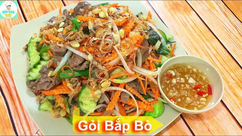 Cách Làm Gỏi Bắp Bò Thơm Ngon Chuẩn Vị Nhà Hàng Tại Gia 2 Cách làm gỏi bắp bò - Bí quyết làm gỏi bắp bò ngon như nhà hàng