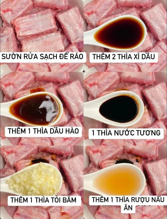 Cách rim sườn ngon - 2. Bí quyết chọn sườn tươi ngon