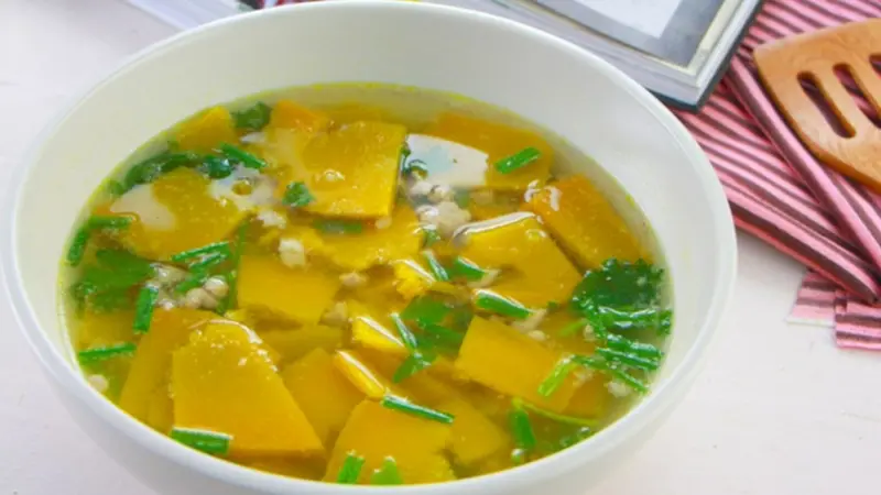 Canh Bí Đỏ Thịt Bằm - Hình ảnh đẹp, chi tiết và thực tế