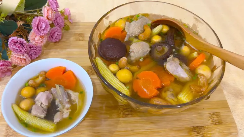 Gà Nấu Nấm Đông Cô - Hình ảnh đẹp, chi tiết và thực tế