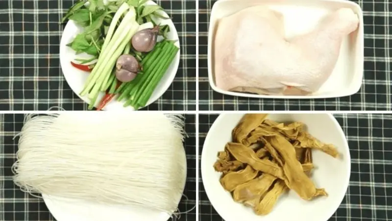 Bí Quyết Làm Món Miếng Gà Chuẩn Vị Gia Đình 2 Miếng gà - Nguyên Liệu Chuẩn Bị Gà Nấu Miến