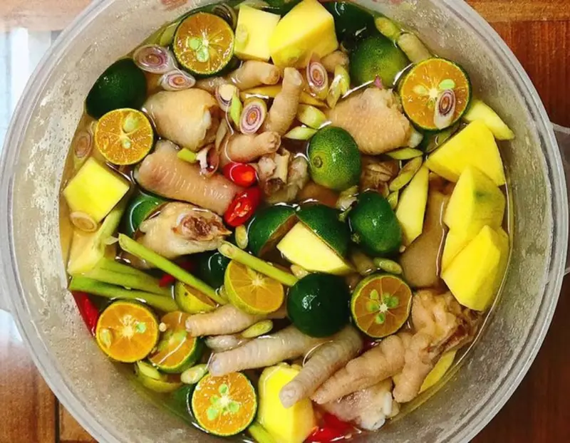 Nguyên Liệu Làm Chân Gà Sả Tắc - Hình ảnh đẹp, chi tiết và thực tế