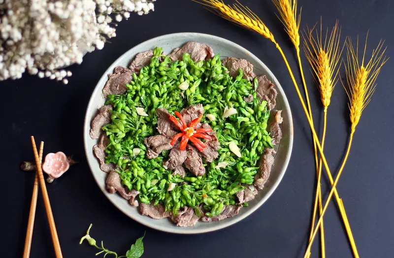 Thịt Bò Xào Hoa Thiên Lý - Hình ảnh đẹp, chi tiết và thực tế