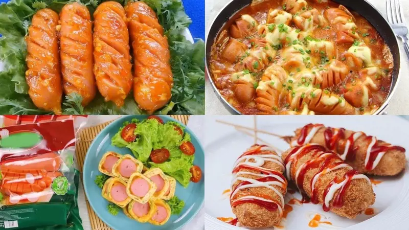 Các món ngon dễ làm từ xúc xích rán